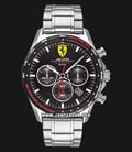 Ferrari Scuderia Pilota Evoluzione 0830714 Chronograph Men Black Dial Stainless Steel-0