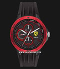 Ferrari Scuderia Pista 0830721 Men Black Dial Black Rubber Strap-0