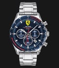 Ferrari Scuderia Pilota Evoluzione 0830749 Chronograph Men Blue Dial Stainless Steel Strap-0