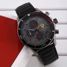 Ferrari Scuderia Pilota Evoluzione 0830773 Chronograph Black Dial Black Leather Strap-3
