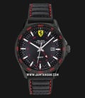 Ferrari Scuderia Pilota Evoluzione GMT 0830776 Black Dial Black Leather Strap-0