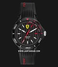 Ferrari Scuderia Pista 0840038 Black Dial Black Rubber Strap-0