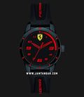 Ferrari Scuderia RedRev 0860006 Kids Black Dial Black Rubber Strap-0