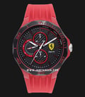 Ferrari Scuderia Pista 0830723 Men Black Dial Red Rubber Strap-0