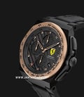 Ferrari Scuderia Aspire 0830867 Chronograph Black Carbon Textured Dial Rubber and Leather Strap-1