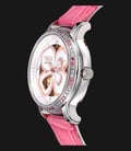 FIYTA Clover DLA8262.WWSD Gemstone Mother of Pearl Inlaid Dial Designed Pink Leather Strap-1