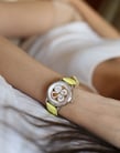 FIYTA Clover DLA8362.WWSD Women Mechanical Watch Yellow Leather Strap-6