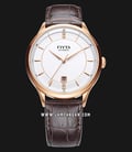 FIYTA Tempting Collection GA520002.MWK Automatic Man White Dial Brown Leather Strap-0