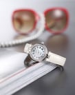 Fiyta Heartouching L588.WWWD Mother of Pearl Dial White Leather Strap-5