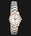 FIYTA Classic L612.MWM Ladies Silver Rose Gold White Dial Stainless Steel Strap-0