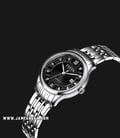 FIYTA Classic L802030.WBW Ladies Black Dial Stainless Steel Strap-1