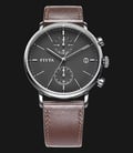 FIYTA Classic WG800002.WHR Men Chronograph Watch Brown Leather Strap-0