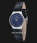 Fjord Olle FJ-6030-01 Ladies Blue Mother of Pearl Dial Black Leather Strap-0
