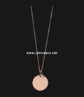 Kalung Fossil JF03154791 Scalloped Disc Rose Gold Tone-0