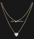 Kalung Fossil JF03217710 Duo Heart Gold Tone Stainless Steel-0