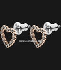 Anting Fossil JF03256791 Open Heart Rose Gold Tone Stainless Steel-1