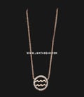 Kalung Fossil JF03310791 Aquarius Pendant Rose Gold Tone Stainless Steel-0