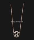 Kalung Fossil JF03311791 Pisces Pendant Rose Gold Tone Stainless Steel-0