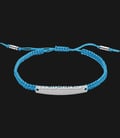 Gelang Fossil JF03400040 Neon Lights Blue Fabric ID Stainless Steel-0