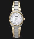 Fossil AM4183 Glitz Ladies White Mother of Pearl Dial Dual Tone Stainless Steel Strap-0
