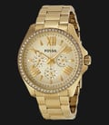 Fossil AM4482 Cecile Multifunction Champagne Dial Gold Tone Stainless Steel-0