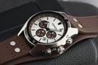 Fossil CH2565 Coachman Chronograph Silver Dial Brown Leather Strap-7