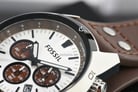 Fossil CH2565 Coachman Chronograph Silver Dial Brown Leather Strap-14