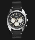 Fossil CH3043 Men Drifter Chronograph Black Dial Black Leather Strap -0