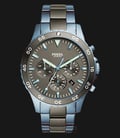 Fossil CH3097 Men Crewmaster Sport Chronograph Grey Dial Two-Tone Stainless Steel Strap-0