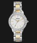 Fossil ES2409 Ladies Jesse Crystal Two-tone White Dial Stainless Steel Strap-0