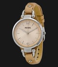 Fossil Georgia ES2830 Taupe Dial Taupe Leather Strap-0