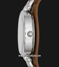 Fossil Georgia ES3060 Ladies Silver Dial Brown Leather Strap-1