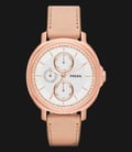 Fossil ES3358 Ladies Chelsey Multifunction Sand Dial Rose Gold Leather Strap-0