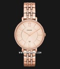 Fossil Jacqueline ES3546 Ladies Rose Gold Dial Rose Gold Stainless Steel Strap-0