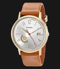 Fossil ES3750 Ladies Vintage Muse Silver Dial Tan Leather Strap-0