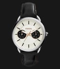Fossil Tailor ES3953 Ladies Multifunction Beige Dial Black Leather Strap-0