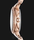 Fossil Virginia ES3965 Ladies White Mother Of Pearl Dial Rose Gold Stainless Steel Strap-1