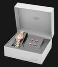 Fossil Virginia ES3965SET Ladies White Dial Rose Gold Stainless Steel Strap + Earring Set-2