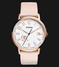 Fossil ES3991 Ladies Vintage Muse White Dial Blush Leather Strap-0