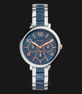 Fossil ES4011 Ladies Jacqueline Multifunction Blue Dial Two-tone Stainless Steel Strap-0