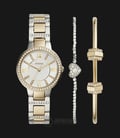 Fossil ES4022SET Virginia Two-Tone Stainless Steel Watch And Jewelry Box Set-0