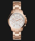 Fossil ES4035 Ladies Gwynn Chronograph White Dial Rose Gold Stainless Steel Strap-0