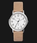 Fossil ES4060 Ladies Everyday Muse White Dial Light Brown Leather Strap-0