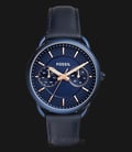 Fossil ES4092 Tailor Blue Dial Leather Strap Ladies Watch-0
