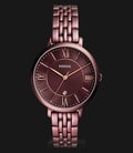 Fossil ES4100 Jacqueline Three-Hand Date Red Patterned Dial Stainless Steel-0