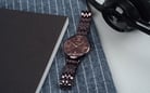 Fossil ES4100 Jacqueline Three-Hand Date Red Patterned Dial Stainless Steel-5