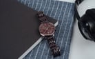 Fossil ES4100 Jacqueline Three-Hand Date Red Patterned Dial Stainless Steel-7