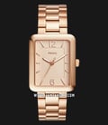 Fossil ES4156 Ladies Atwater Three-Hand Date Rose Gold Dial Stainless Steel Strap-0