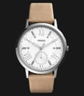 Fossil ES4162 Ladies Gazer Multifunction Silver Dial Sand Leather Strap-0