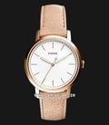 Fossil ES4185 Ladies Neely White Dial Sand Leather Strap-0